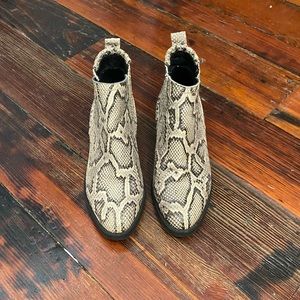 Snakeskin Booties